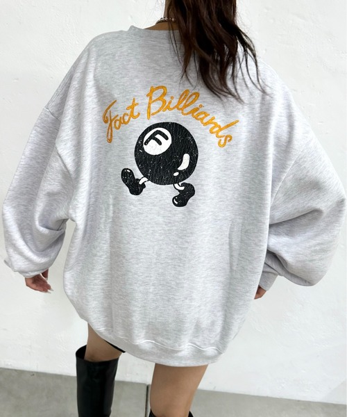 WHO'S WHO gallery（フーズフーギャラリー）の「COOPER FACTビリヤードスウェットクルー（スウェット・レディース・チャコールグレー/ブラック/ライトグレー/ネイビー/ブラウン・FREE）」の3枚目の写真