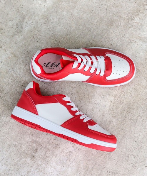 AAA+(サンエープラス)の「軽量 コートスタイルスニーカー(スニーカー・レディース・キャメル/レッド/ブラック/グリーン/ホワイト/ブラック×ブラック・40/41/37/38/39/36/35)」の6枚目の写真