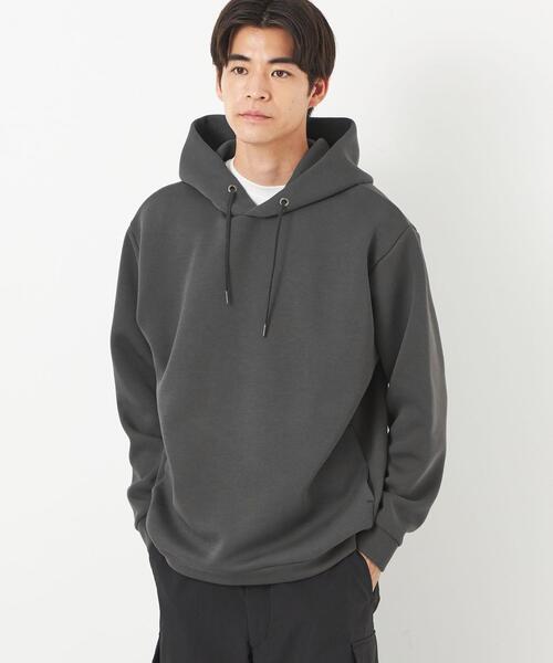 green label relaxing(グリーンレーベルリラクシング)の「ソフトダンボール フーディ パーカー(パーカー・メンズ・ターコイズブルー/ライトグレー/ダークグレー/マスタード・M/L/S/XL)」の2枚目の写真