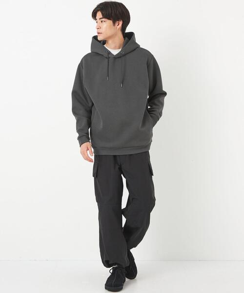 green label relaxing(グリーンレーベルリラクシング)の「ソフトダンボール フーディ パーカー(パーカー・メンズ・ターコイズブルー/ライトグレー/ダークグレー/マスタード・M/L/S/XL)」の5枚目の写真