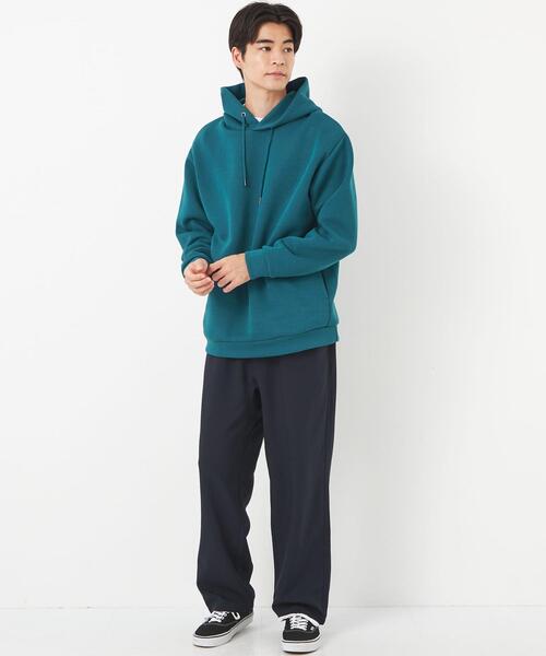 green label relaxing(グリーンレーベルリラクシング)の「ソフトダンボール フーディ パーカー(パーカー・メンズ・ターコイズブルー/ライトグレー/ダークグレー/マスタード・M/L/S/XL)」の6枚目の写真