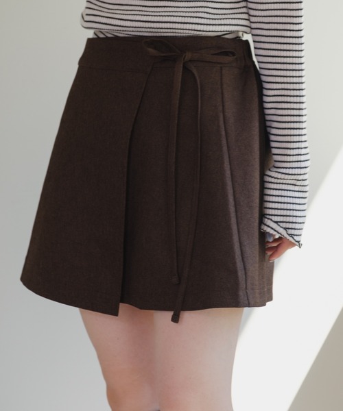 Kastane(カスタネ)の「ウールライクミニスカート(スカート・レディース・ブラウン/チャコールグレー・FREE)」の12枚目の写真