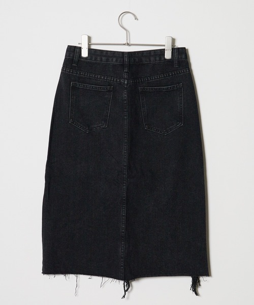 Chick(チック)の「▲Unbalance Long Denim Skirt / アシンメトリー変形デニムスカート(デニムスカート・レディース・ブラック/ブルー/ブラック系その他・S/L/M)」の16枚目の写真