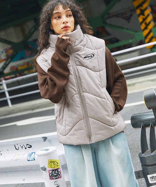 セール】オーバーサイズバルーンスタンドネックエコダウンベスト