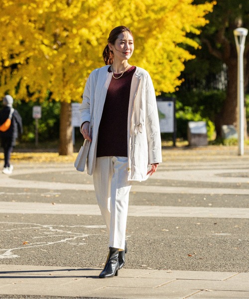 GLOBAL WORK(グローバルワーク)の「あったかウツクシルエットテーパードパンツ/967755(その他パンツ・レディース・オフホワイト/カーキ/杢グレー/ピンク系その他/グレイッシュベージュ/ブルー系その他7/ネイビー/ブラック・SMALL/X-SMALL/MEDIUM/LARGE/XX-LARGE/X-LARGE)」の13枚目の写真