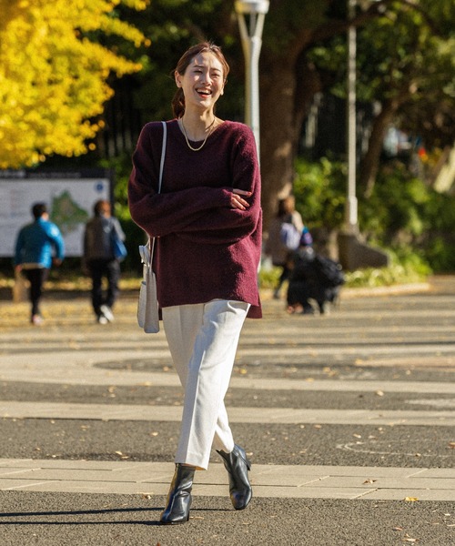 GLOBAL WORK(グローバルワーク)の「あったかウツクシルエットテーパードパンツ/967755(その他パンツ・レディース・オフホワイト/カーキ/杢グレー/ピンク系その他/グレイッシュベージュ/ブルー系その他7/ネイビー/ブラック・SMALL/X-SMALL/MEDIUM/LARGE/XX-LARGE/X-LARGE)」の14枚目の写真