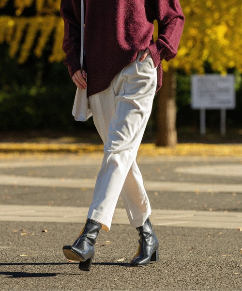 GLOBAL WORK(グローバルワーク)の「あったかウツクシルエットテーパードパンツ/967755(その他パンツ・レディース・オフホワイト/カーキ/杢グレー/ピンク系その他/グレイッシュベージュ/ブルー系その他7/ネイビー/ブラック・SMALL/X-SMALL/MEDIUM/LARGE/XX-LARGE/X-LARGE)」の15枚目の写真