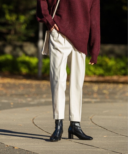 GLOBAL WORK(グローバルワーク)の「あったかウツクシルエットテーパードパンツ/967755(その他パンツ・レディース・オフホワイト/カーキ/杢グレー/ピンク系その他/グレイッシュベージュ/ブルー系その他7/ネイビー/ブラック・SMALL/X-SMALL/MEDIUM/LARGE/XX-LARGE/X-LARGE)」の16枚目の写真