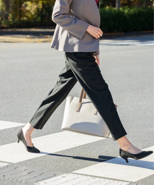 GLOBAL WORK(グローバルワーク)の「あったかウツクシルエットテーパードパンツ/967755(その他パンツ・レディース・オフホワイト/カーキ/杢グレー/ピンク系その他/グレイッシュベージュ/ブルー系その他7/ネイビー/ブラック・SMALL/X-SMALL/MEDIUM/LARGE/XX-LARGE/X-LARGE)」の19枚目の写真