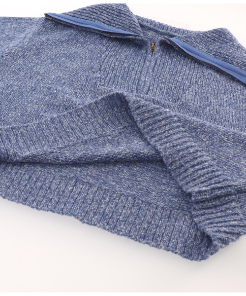 anap mimpi（アナップミンピ）の「ハーフジップ起毛MIXニット（ニット/セーター・レディース・イエロー×グリーン/ネイビー・FREE）」の4枚目の写真