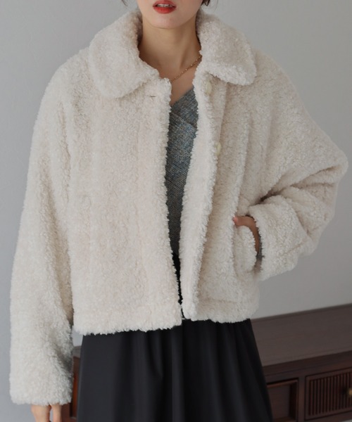 セール】ボアショートコート（その他アウター）｜BLUEEAST（ブルー