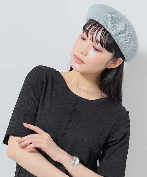 BEAMS HEART(ビームスハート)の「BEAMS HEART / サーモ ベレー帽(ハンチング/ベレー帽・レディース・ホワイト系その他5/ブラック/ブラウン系その他4/サックスブルー・FREE)」の4枚目の写真