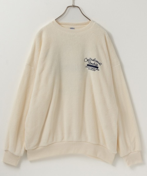 UNDERWRAPS(アンダーラップス)の「UNDERWRAPS 刺繍シャギーボアトレーナー(スウェット・レディース・ベージュ/アイボリー・フリー)」の7枚目の写真