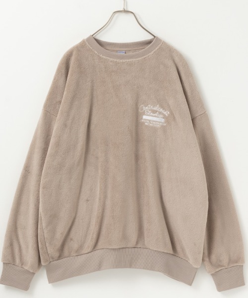 UNDERWRAPS(アンダーラップス)の「UNDERWRAPS 刺繍シャギーボアトレーナー(スウェット・レディース・ベージュ/アイボリー・フリー)」の11枚目の写真
