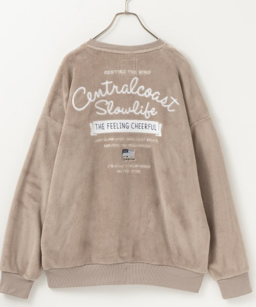 UNDERWRAPS(アンダーラップス)の「UNDERWRAPS 刺繍シャギーボアトレーナー(スウェット・レディース・ベージュ/アイボリー・フリー)」の12枚目の写真