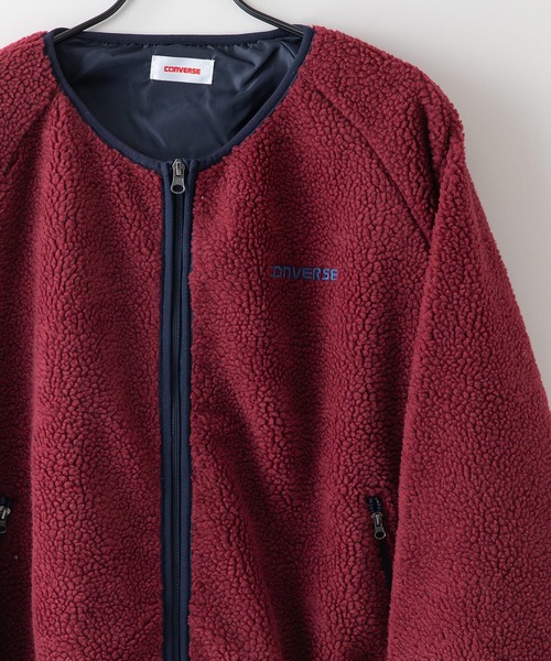 CONVERSE（コンバース）の「【CONVERSE/コンバース】　シープボア袖ボリュームシャツ（ニット/セーター・レディース・ブラック/アイボリー/キャメル/ワイン・MEDIUM/LARGE）」の4枚目の写真