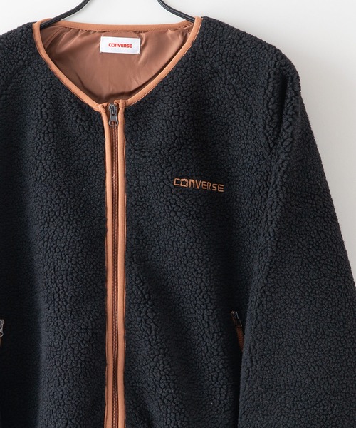 ニット セーター 「CONVERSE/コンバース」　シープボア袖ボリュームシャツ レディース CONVERSE ニット セーター 「CONVERSE/コンバース」 シープボア