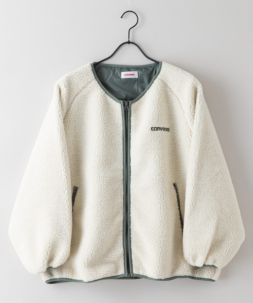 CONVERSE（コンバース）の「【CONVERSE/コンバース】　シープボア袖ボリュームシャツ（ニット/セーター・レディース・ブラック/アイボリー/キャメル/ワイン・MEDIUM/LARGE）」の5枚目の写真