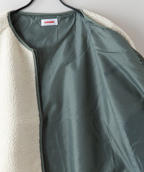 CONVERSE（コンバース）の「【CONVERSE/コンバース】　シープボア袖ボリュームシャツ（ニット/セーター・レディース・ブラック/アイボリー/キャメル/ワイン・MEDIUM/LARGE）」の13枚目の写真