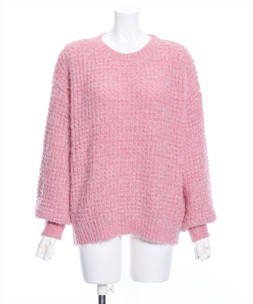 clear（クリア）の「フェザーミックスオーバーサイズニットトップス≪STAY MOTION≫（ニット/セーター・レディース・ピンク/ブルー/グレー・F）」の3枚目の写真