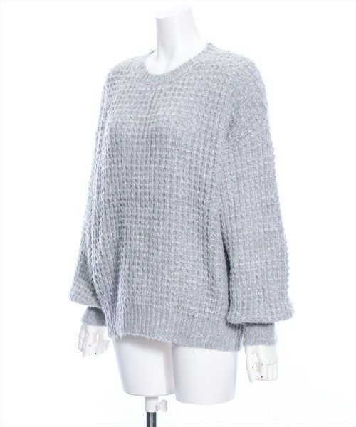 clear（クリア）の「フェザーミックスオーバーサイズニットトップス≪STAY MOTION≫（ニット/セーター・レディース・ピンク/ブルー/グレー・F）」の4枚目の写真