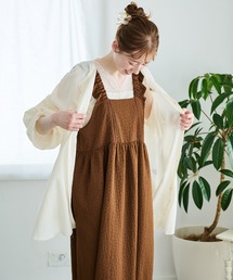 Crisp | フラワーエンボスフリルワンピース(ワンピース)