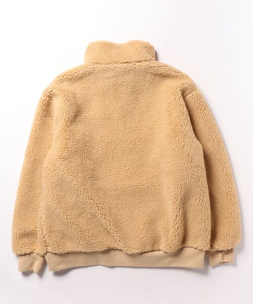 RODEO CROWNS WIDE BOWL(ロデオクラウンズワイドボウル)の「ボアハーフZIPトップス(Tシャツ/カットソー・メンズ・ベージュ/ブラック/オフホワイト・MEDIUM/LARGE)」の4枚目の写真