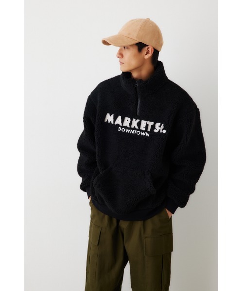 RODEO CROWNS WIDE BOWL(ロデオクラウンズワイドボウル)の「ボアハーフZIPトップス(Tシャツ/カットソー・メンズ・ベージュ/ブラック/オフホワイト・MEDIUM/LARGE)」の9枚目の写真