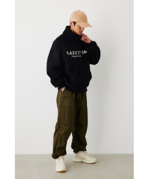 RODEO CROWNS WIDE BOWL(ロデオクラウンズワイドボウル)の「ボアハーフZIPトップス(Tシャツ/カットソー・メンズ・ベージュ/ブラック/オフホワイト・MEDIUM/LARGE)」の13枚目の写真