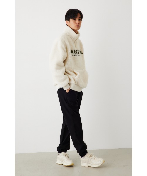 RODEO CROWNS WIDE BOWL(ロデオクラウンズワイドボウル)の「ボアハーフZIPトップス(Tシャツ/カットソー・メンズ・ベージュ/ブラック/オフホワイト・MEDIUM/LARGE)」の18枚目の写真