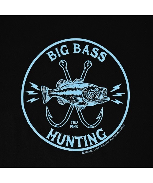 NOTHINKER（ノーシンカー）の「BIG BASS HUNTING PATCH Long T-shirt（Tシャツ/カットソー・メンズ・ブラック/オリーブ・X-LARGE/LARGE/MEDIUM）」の4枚目の写真