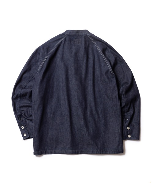 MR.OLIVE（ミスターオリーブ）の「RINSE WASH 8oz DENIM / STAND COLLAR COVERALL JACKET / M241102（デニムジャケット・メンズ・インディゴブルー/ブラック・SMALL/LARGE/MEDIUM）」の13枚目の写真