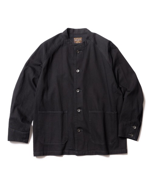 MR.OLIVE（ミスターオリーブ）の「RINSE WASH 8oz DENIM / STAND COLLAR COVERALL JACKET / M241102（デニムジャケット・メンズ・インディゴブルー/ブラック・SMALL/LARGE/MEDIUM）」の14枚目の写真