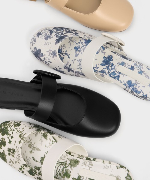 【セール】オーバルバックル フラットミュール（サンダル）｜CHARLES & KEITH（チャールズ & キース）