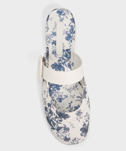 【セール】オーバルバックル フラットミュール（サンダル）｜CHARLES & KEITH（チャールズ & キース）