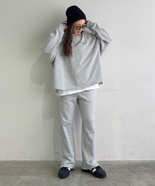 ISOOK(アイスー)の「【セットアップ対応】刺繍ロゴスウェットパンツ(chiica original) / スリットパンツ ロゴスウェット(スウェットパンツ・レディース・アイボリー/ブラック/グレー/ブラウン・FREE)」の20枚目の写真