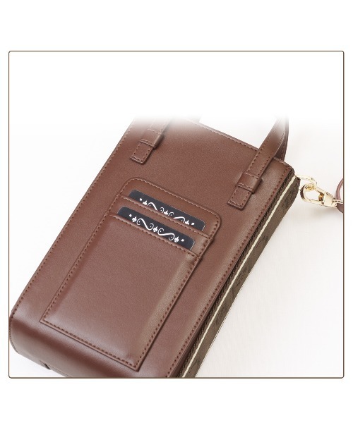 Clelia（クレリア）の「【Serena/セレーナ】2way縦型スマホショルダー（ショルダーバッグ・レディース・ブラック/ブラウン/ベージュ/ダークブラウン・ONE SIZE）」の14枚目の写真