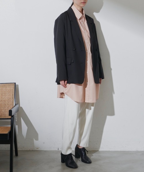 Libra Cue（リブラ キュー）の「オーバーシルエットシャツ（シャツ/ブラウス・レディース・ブラック/ブルー/ホワイト/ベージュ・FREE）」の16枚目の写真