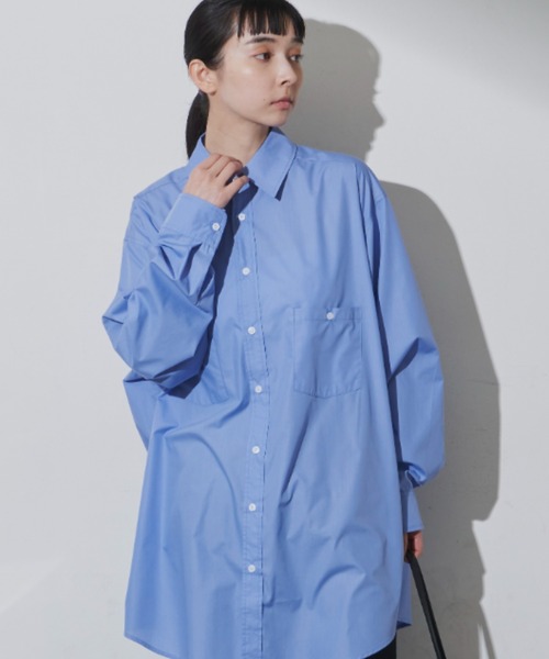 Libra Cue（リブラ キュー）の「オーバーシルエットシャツ（シャツ/ブラウス・レディース・ブラック/ブルー/ホワイト/ベージュ・FREE）」の18枚目の写真