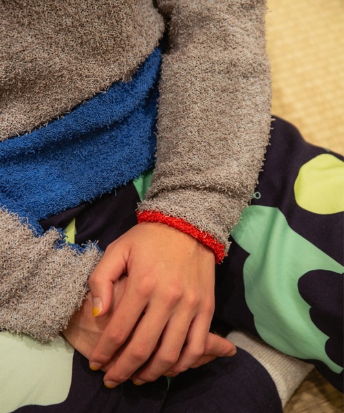 PAMM（パム）の「汽水域のバイカラーニット（ニット/セーター・レディース・グレー/アイボリー/ネイビー・フリー）」の16枚目の写真