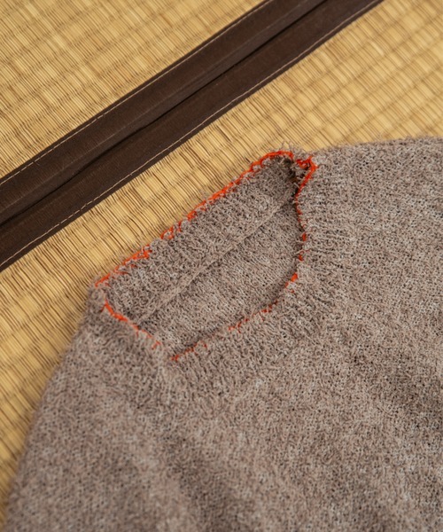 PAMM（パム）の「汽水域のバイカラーニット（ニット/セーター・レディース・グレー/アイボリー/ネイビー・フリー）」の18枚目の写真