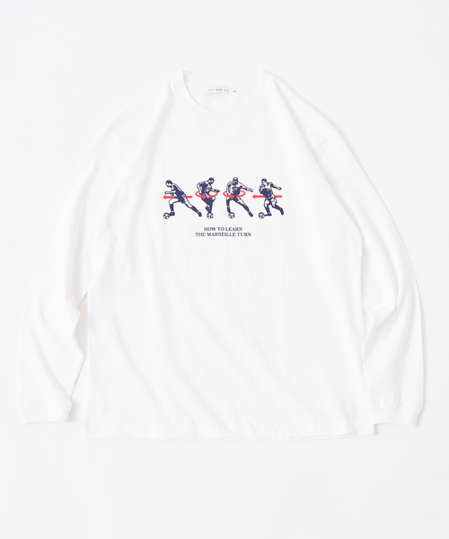 417 EDIFICE(フォーワンセブンエディフィス)の「【CITY BOYS FC / シティボーイズFC】417別注 Marseille Turn L/S(Tシャツ/カットソー・メンズ・チャコールグレー/ホワイト/ネイビー・MEDIUM/LARGE/X-LARGE)」の2枚目の写真