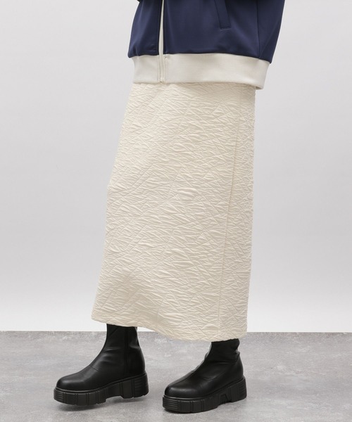 LAKOLE（ラコレ）の「フクレジャガードカットスカート / 100759（スカート・レディース・ブラック/ライム/アイボリー・SMALL/MEDIUM）」の7枚目の写真