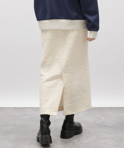 LAKOLE（ラコレ）の「フクレジャガードカットスカート / 100759（スカート・レディース・ブラック/ライム/アイボリー・SMALL/MEDIUM）」の9枚目の写真