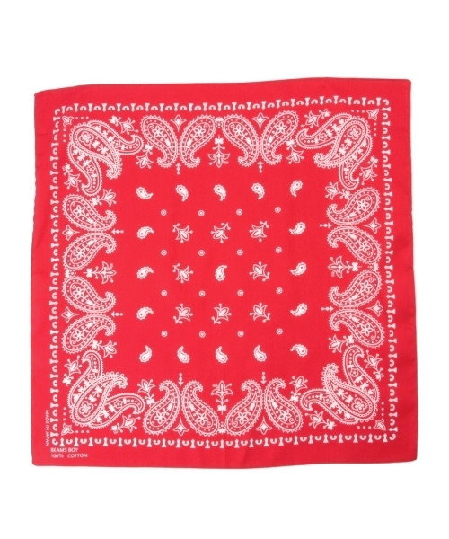 BEAMS BOY（ビームスボーイ）の「【FUDGE5月号掲載】BEAMS BOY / コットンサテン バンダナ（バンダナ/スカーフ・レディース・ブラック/レッド/ネイビー・ONE SIZE）」の4枚目の写真