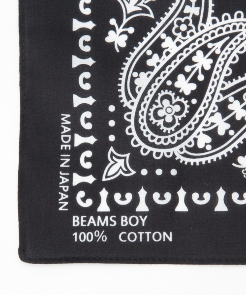 BEAMS BOY（ビームスボーイ）の「【FUDGE5月号掲載】BEAMS BOY / コットンサテン バンダナ（バンダナ/スカーフ・レディース・ブラック/レッド/ネイビー・ONE SIZE）」の7枚目の写真