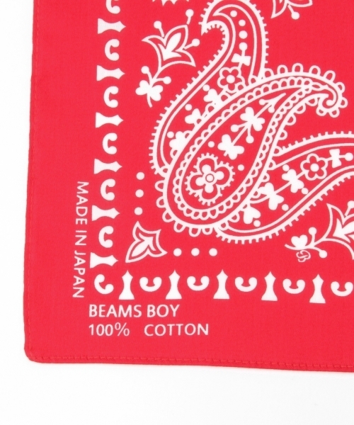 BEAMS BOY（ビームスボーイ）の「【FUDGE5月号掲載】BEAMS BOY / コットンサテン バンダナ（バンダナ/スカーフ・レディース・ブラック/レッド/ネイビー・ONE SIZE）」の9枚目の写真