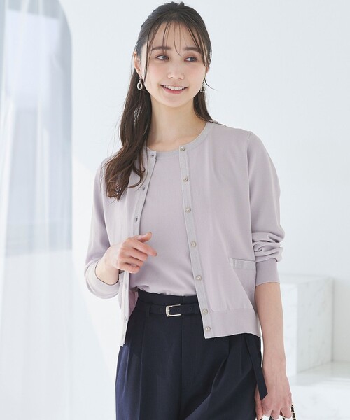ANY SIS(エニィスィス)の「【2SET】ラメトリミング ツイン(アンサンブル・レディース・ホワイト系/ネイビー系/ライラック系・0)」の4枚目の写真