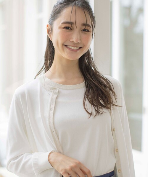 ANY SIS(エニィスィス)の「【2SET】ラメトリミング ツイン(アンサンブル・レディース・ホワイト系/ネイビー系/ライラック系・0)」の6枚目の写真