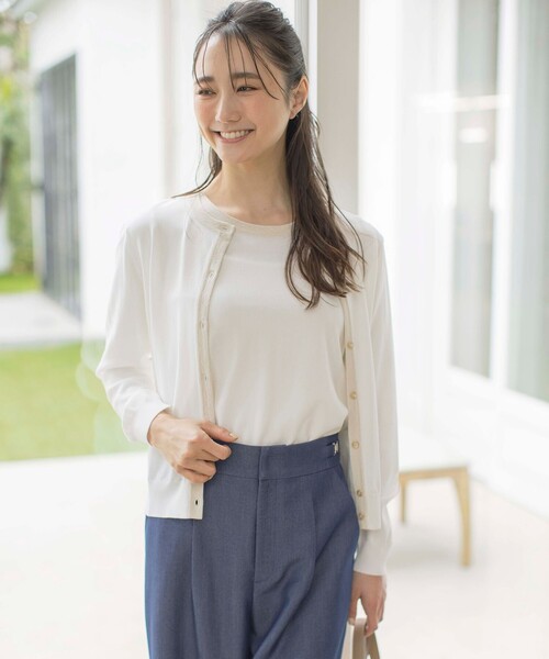 ANY SIS(エニィスィス)の「【2SET】ラメトリミング ツイン(アンサンブル・レディース・ホワイト系/ネイビー系/ライラック系・0)」の7枚目の写真